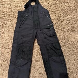Youth Black Snow Bibs